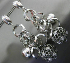 ESTATE EXTRA LARGE .52CT DIAMOND 14KT WHITE GOLD ETOILE MULTI CIRCULAR EARRINGS