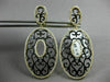 ESTATE EXTRA LARGE 1.20CT DIAMOND 14KT TWO TONE GOLD FILIGREE HANGING EARRINGS