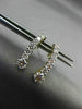 ESTATE .50CT DIAMOND 14KT YELLOW GOLD GRADUATING JOURNEY CURVE HANGING EARRINGS