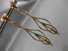 ESTATE LARGE & LONG .69CT DIAMOND 18KT ROSE GOLD 3D MULTI LEAF HANGING EARRINGS
