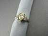 ESTATE 1.74CT WHITE & FANCY YELLOW DIAMOND 18KT GOLD PEAR SHAPE ENGAGEMENT RING