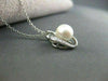 ESTATE .15CT DIAMOND & AAA SOUTH SEA PEARL 14KT WHITE GOLD HEART PENDANT #19096