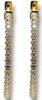 LARGE 2.25CT DIAMOND 14KT YELLOW GOLD 3D INSIDE OUT LUCIDA HOOP HANGING EARRINGS