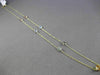ESTATE 14KT YELLOW GOLD AAA ROUND BEZEL MULTI GEMSTONE BY THE YARD NECKLACE