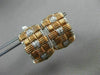 ESTATE .37CT DIAMOND 14KT WHITE & ROSE GOLD 3D ELONGATED MULTI ROW WOVEN EARRING