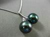 ESTATE 18KT WHITE GOLD AAA TAHITIAN PEARL 3D LOVE KNOT CHERRY FLOATING PENDANT