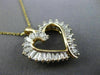 ESTATE .26CT DIAMOND 14KT YELLOW GOLD 3D CLASSIC SOLITAIRE HEART PENDANT #1760