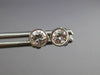 ESTATE .50CT DIAMOND 14K WHITE GOLD CLASSIC SOLITAIRE BEZEL STUD EARRINGS #19008