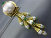 ESTATE 2.80CT DIAMOND & MULTI GEM 18KT YELLOW GOLD CHANDELIER HANGING EARRINGS