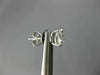 ESTATE 1.05CT DIAMOND 14KT WHITE GOLD CLASSIC 3 PRONG ROUND STUD EARRINGS #25971