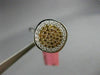 ESTATE WIDE .61CT FANCY DIAMOND 18KT TWO TONE GOLD 3D PAVE CIRCULAR CLASSIC RING