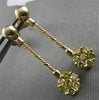 ESTATE ROUND .66CT FANCY YELLOW DIAMOND DROP 14KT YELLOW GOLD EARRINGS