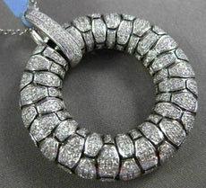 ESTATE MASSIVE 2.10CT DIAMOND 18K WHITE & BLACK GOLD 3D CIRCLE OF LIFE PENDANT