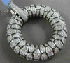 ESTATE MASSIVE 2.10CT DIAMOND 18K WHITE & BLACK GOLD 3D CIRCLE OF LIFE PENDANT