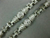 ANTIQUE EXTRA LARGE 41CT DIAMOND & AAA AQUAMARINE 18K WHITE GOLD LARIAT NECKLACE