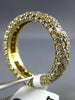 ANTIQUE WIDE 3.50CT DIAMOND 18KT YELLOW GOLD MULTI ROW ETERNITY PAVE RING #19289