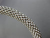 ESTATE 1.50CT DIAMOND 14KT WHITE GOLD 3D PAVE MESH LOVE FLEXIBLE BANGLE BRACELET