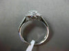 ESTATE WIDE .64CT ROUND DIAMOND 14KT WHITE GOLD 3D OVAL CLUSTER DOUBLE HALO RING