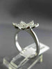 ESTATE .74CT ROUND DIAMOND 18K WHITE GOLD 3D FLOWER STAR OF DAVID PAVE LOVE RING