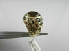ESTATE WIDE 21.09CT DIAMOND & AAA EXTRA FACET SMOKY TOPAZ 14KT YELLOW GOLD RING