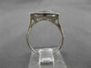 ANTIQUE LARGE .72CT OLD MINE DIAMOND PLATINUM FILIGREE SQUARE RING #19922