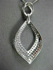 ESTATE .80CT ROUND DIAMOND 18KT WHITE GOLD 3D RAINDROP PENDANT & CHAIN BEAUTIFUL