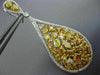 ESTATE LARGE 10.15CT FANCY MULTI COLOR DIAMOND 18K 2TONE GOLD TEAR DROP EARRINGS
