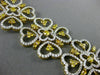 ESTATE EXTRA LARGE 13.75CT WHITE & FANCY YELLOW DIAMOND 18K YELLOW GOLD BRACELET