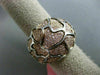 ESTATE MASSIVE 1.41CT DIAMOND 18KT WHITE & ROSE GOLD 3D PEBBLED LOOK PAVE RING