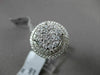 ESTATE LARGE 1.05CT DIAMOND 18KT WHITE GOLD HALO CLUSTER PROMISE ENGAGEMENT RING