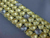 ESTATE MASSIVE 2.44CT DIAMOND 18KT 2 TONE GOLD MULTI ROW PAVE MATTE FUN BRACELET