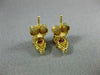 ANTIQUE 1.20CT DIAMOND & AAA RUBY 14KT YELLOW GOLD CLUSTER STUD EARRINGS #18909