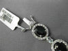WIDE 21.17CT DIAMOND AQUAMARINE & TOURMALINE 18KT WHITE GOLD 3D TENNIS BRACELET