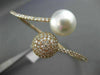 ESTATE LARGE 2.60CT DIAMOND & AAA SOUTH SEA PEARL 18KT ROSE GOLD BANGLE BRACELET
