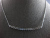 ESTATE .83CT DIAMOND 14KT WHITE GOLD 3D CLASSIC ROUND FILIGREE BAR LOVE NECKLACE
