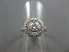 ESTATE LARGE .86CTW 14KT WHITE GOLD 12MM FLOWER ENGAGEMENT COCKTAIL RING #XXX