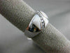 ESTATE WIDE .57CT DIAMOND 14KT WHITE GOLD 3D AAA MOTHER OF PEARL TRIANGULAR RING