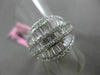 ESTATE LARGE 3.08CT ROUND & BAGUETTE DIAMOND 18KT WHITE GOLD MULTI ROW DOME RING
