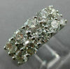 LARGE 2.30CT ROUND DIAMOND 14K WHITE GOLD 3D DOUBLE ROW WEDDING ANNIVERSARY RING