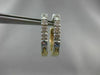 ESTATE LARGE .60CT DIAMOND 14KT WHITE & YELLOW GOLD HUGGIE EARRINGS #14065