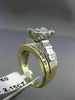 ESTATE LARGE 2.15CT ROUND & PRINCESS DIAMOND 14KT GOLD 3D ENGAGEMENT RING #21530