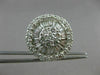 ESTATE LARGE 3.15CT ROUND & BAGUETTE DIAMOND 18KT WHITE GOLD 3D FLOWER EARRINGS