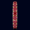 3.60CT AAA RUBY 14KT YELLOW GOLD 3D CLASSIC SHARED PRONG ETERNITY FUN LOVE RING