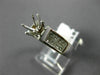 WIDE .96CT DIAMOND 14KT WHITE GOLD 3D PRINCESS SEMI MOUNT ENGAGEMENT RING #18891