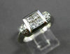 ESTATE WIDE .75CT DIAMOND 18KT WHITE GOLD INVISIBLE PRINCESS SQUARE RING #22114