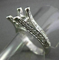 ESTATE .46CT DIAMOND 3D PRONG 18KT WHITE GOLD SEMI MOUNT ENGAGEMENT RING #187