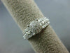 ESTATE .86CT DIAMOND 18KT WHITE GOLD 3D CLUSTER ROUND ETOILE ENGAGEMENT RING