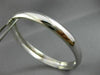 ESTATE WIDE 14KT WHITE GOLD 3D CLASSIC HANDCRAFTED 8MM BANGLE BRACELET #26198