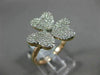 ESTATE .81CT DIAMOND 14K ROSE GOLD 3D CLASSIC PAVE HEART SHAPED FLOWER LOVE RING