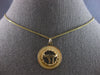 ANTIQUE 14KT YELLOW GOLD 3D HANDCRAFTED CIRCULAR CHAI FLOATING PENDANT #28081